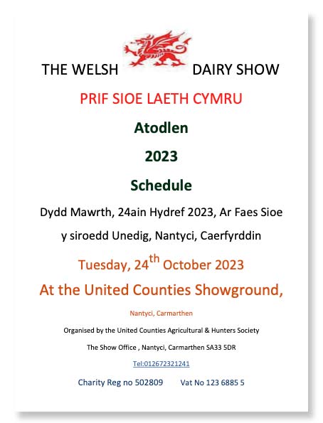 2023 Dairy Show Schedule